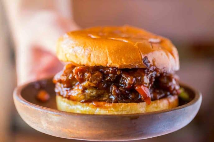 Sloppy Joe Sandwich with BBQ sauce