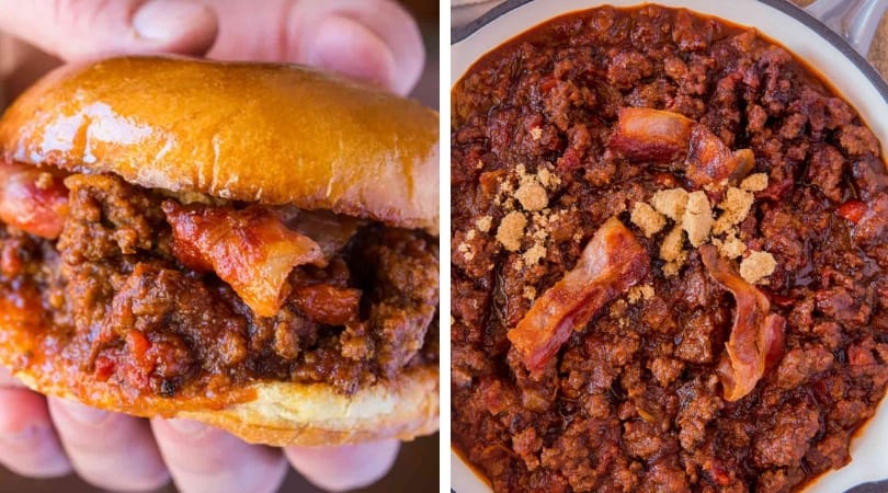 Bacon Brown Sugar Sloppy Joes - Dinner, then Dessert