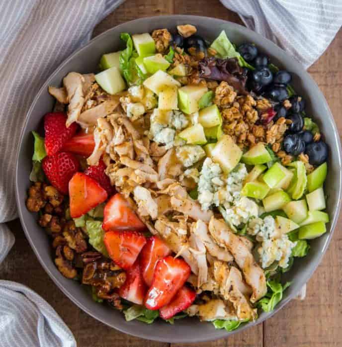 Untossed salad in a bowl