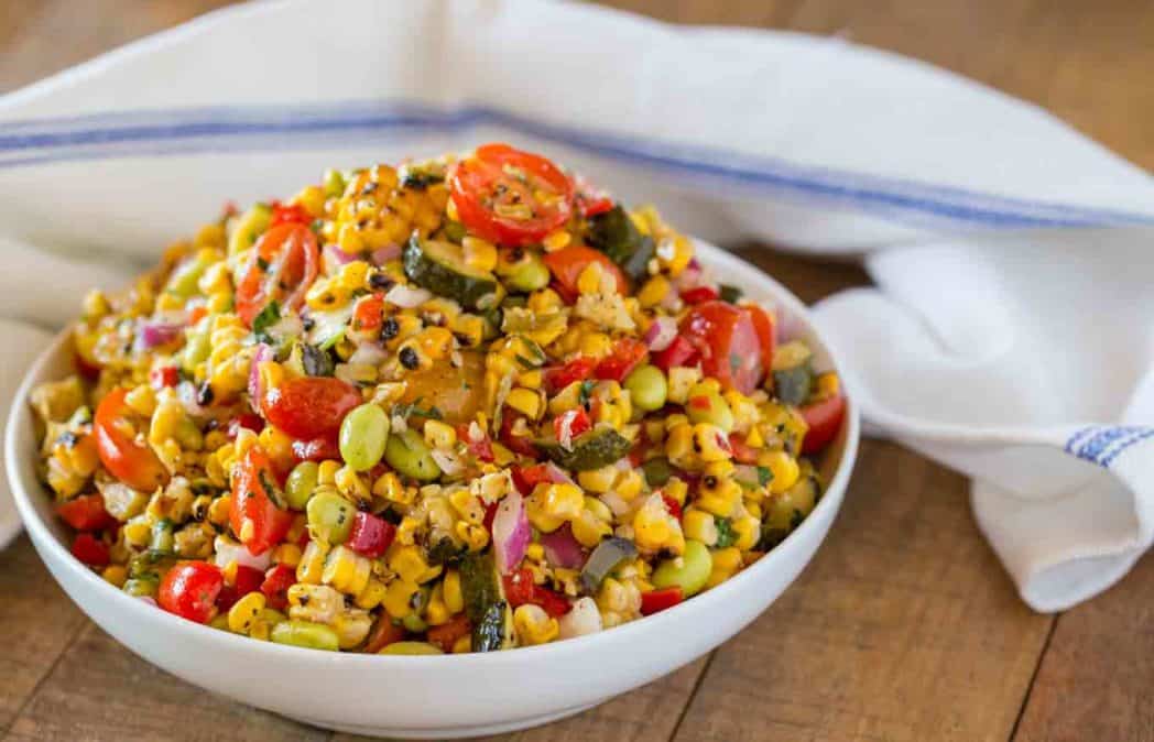 Corn Succotash Dinner, then Dessert