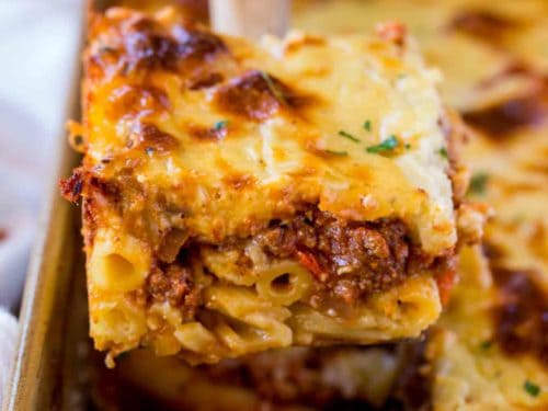 Greek Pastitsio Bake - Dinner, then Dessert