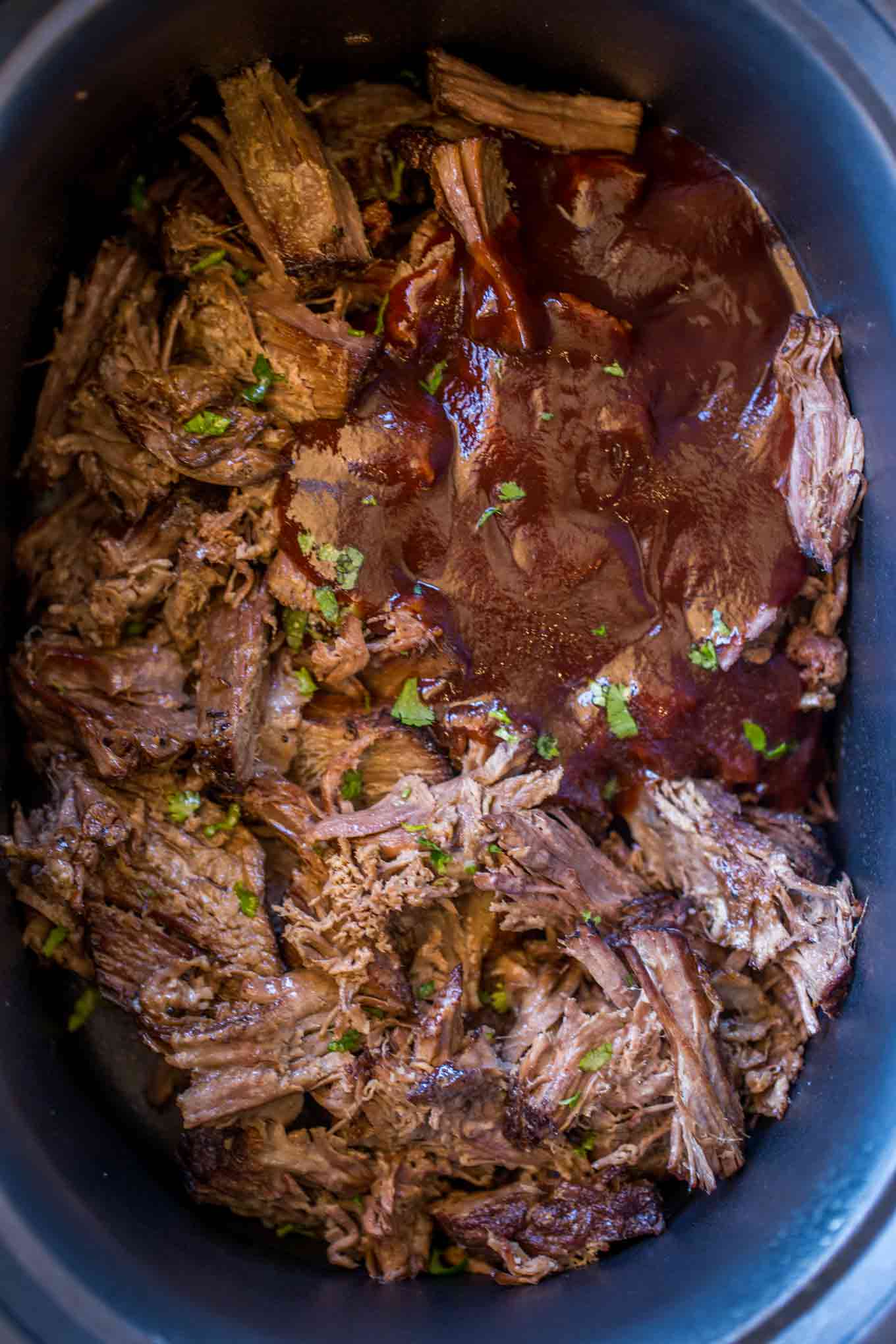 Slow Cooker BBQ Beef Sandwiches - Dinner, then Dessert