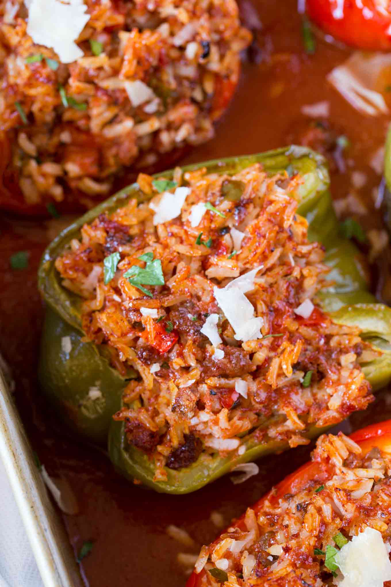 Stuffed Peppers Recipe [VIDEO] - Dinner, then Dessert