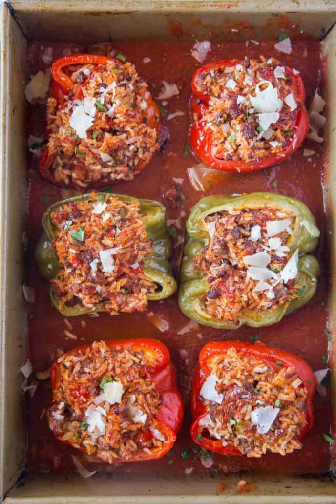 Stuffed Peppers - Dinner, then Dessert