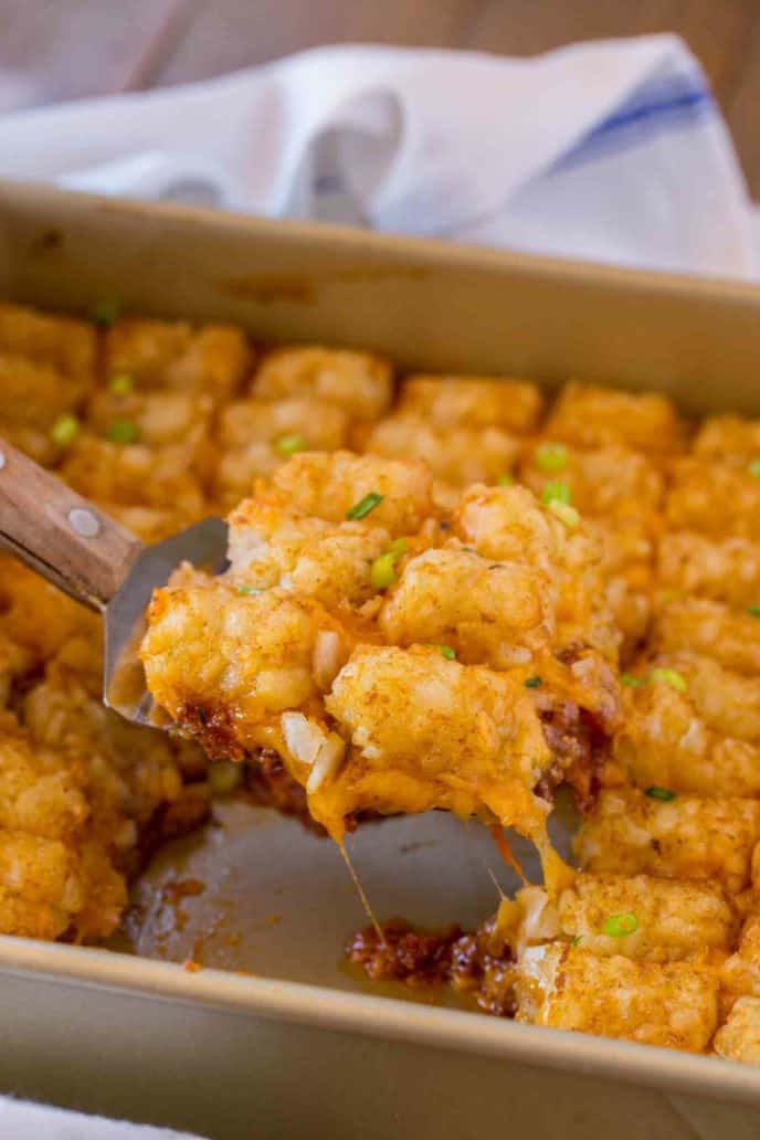 chicken tater tot casserole with cream of chicken soup