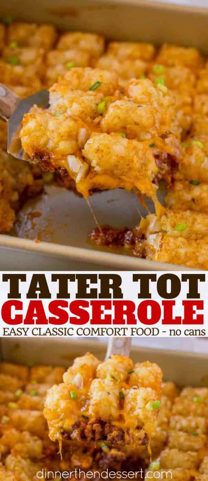 Tater Tot Casserole with Beef and Cheese