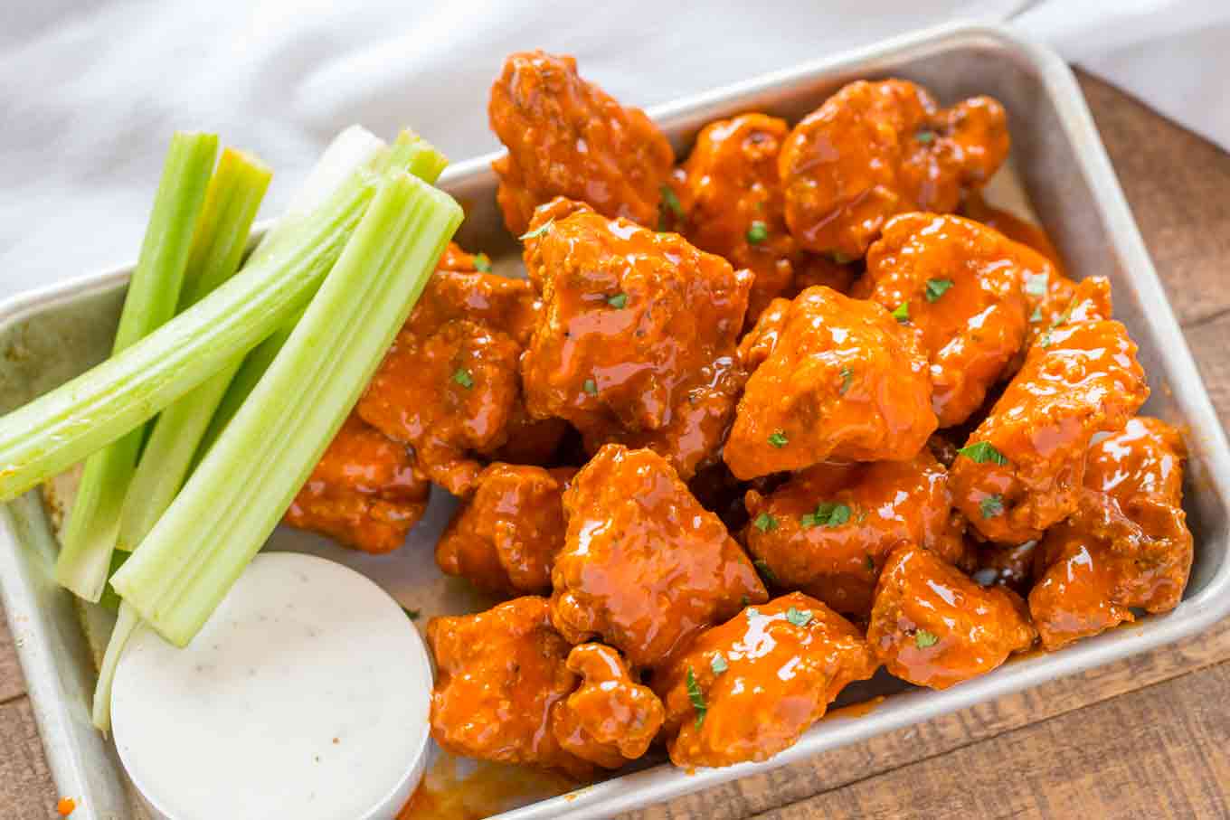 Boneless Buffalo Wings Recipe - Dinner, then Dessert