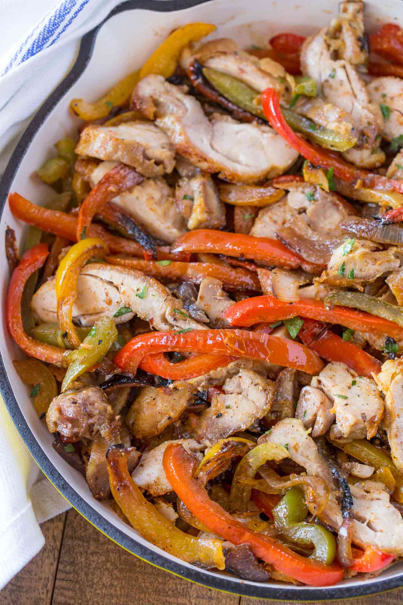 chicken fajitas