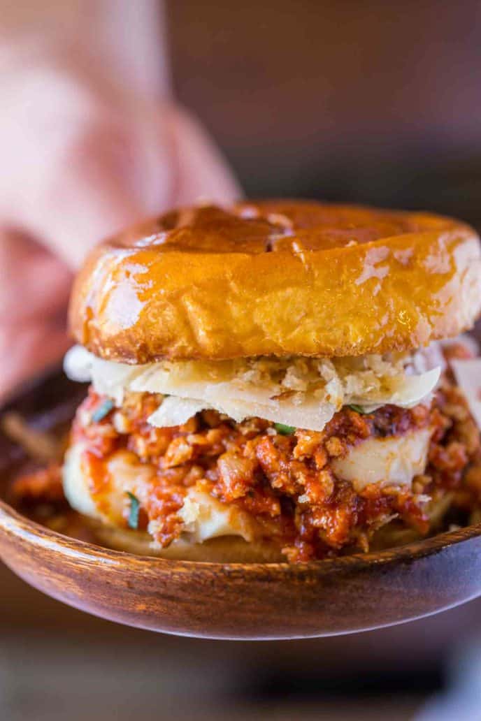 close up of sloppy joe 