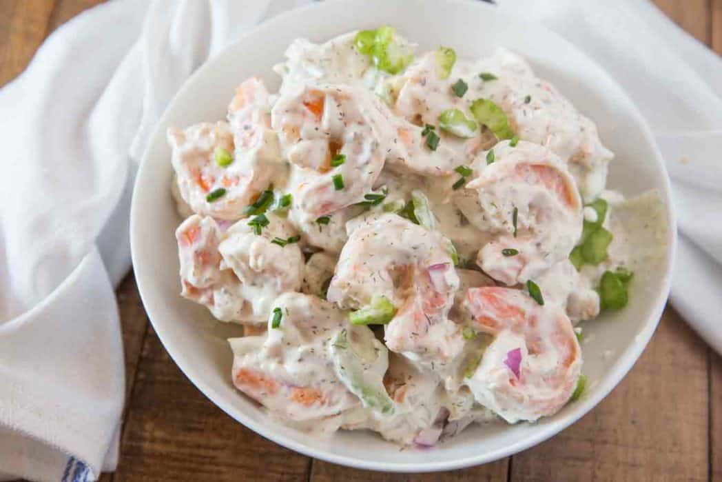 Creamy Shrimp Salad Recipe - Dinner, then Dessert