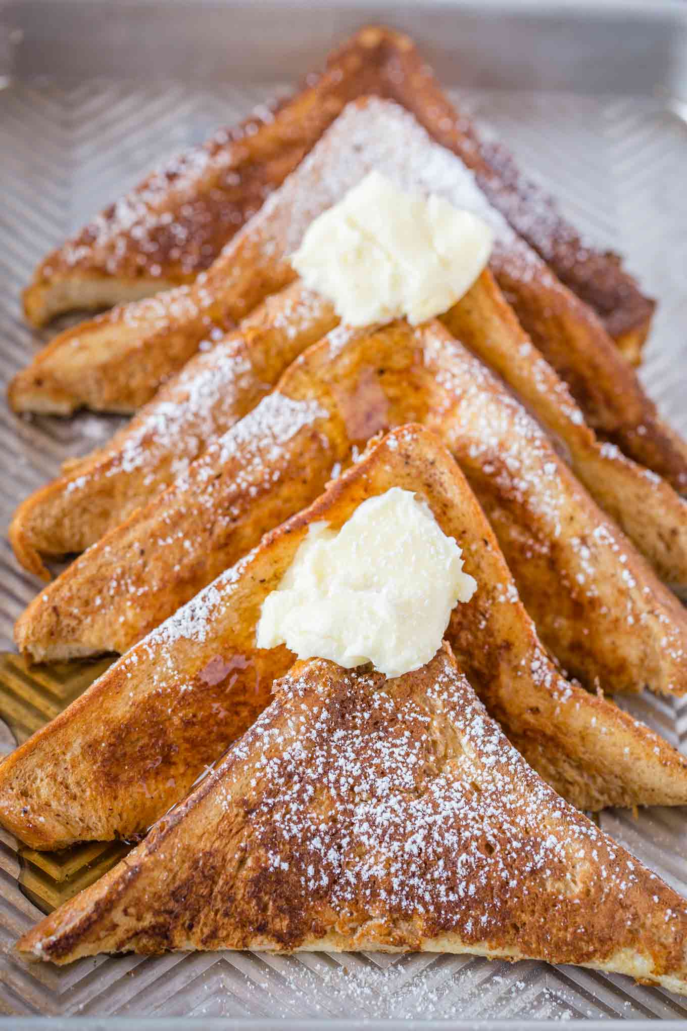 French Toast on baking sheet