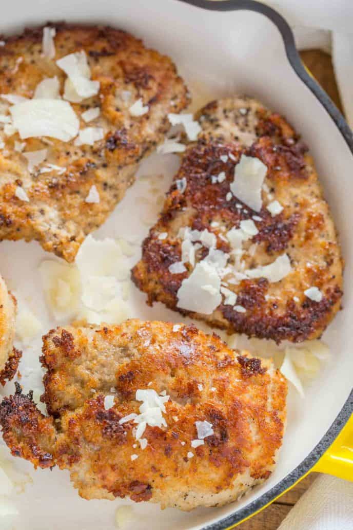 Parmesan Crusted Pork Chops Dinner, then Dessert