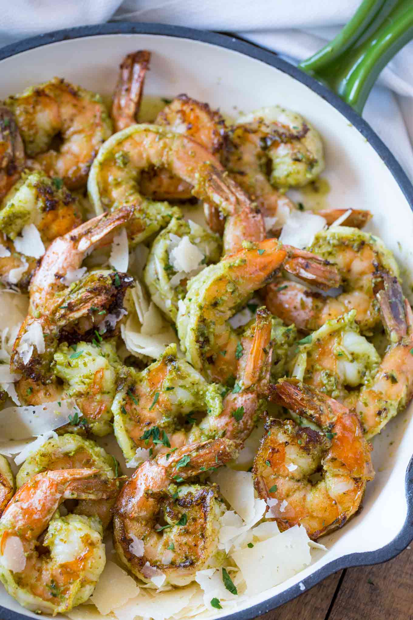 Easy Pesto Shrimp