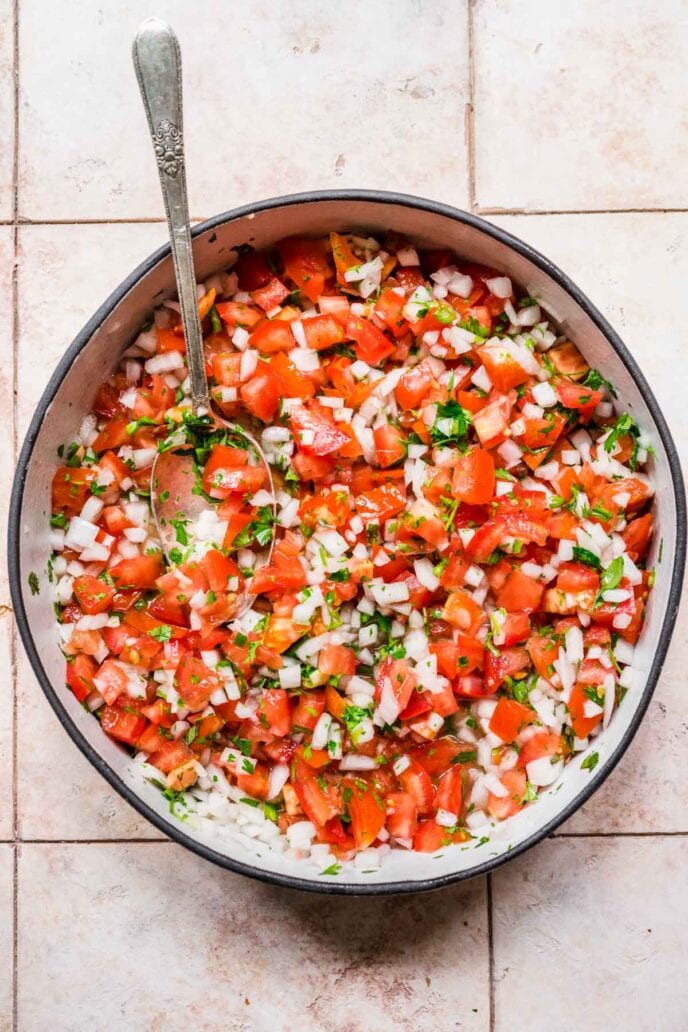 Pico de Gallo Salsa in bowl