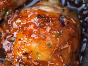 Slow Cooker Apricot Chicken - Dinner, then Dessert