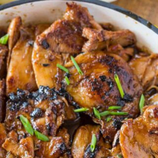 pot of cooked chicken