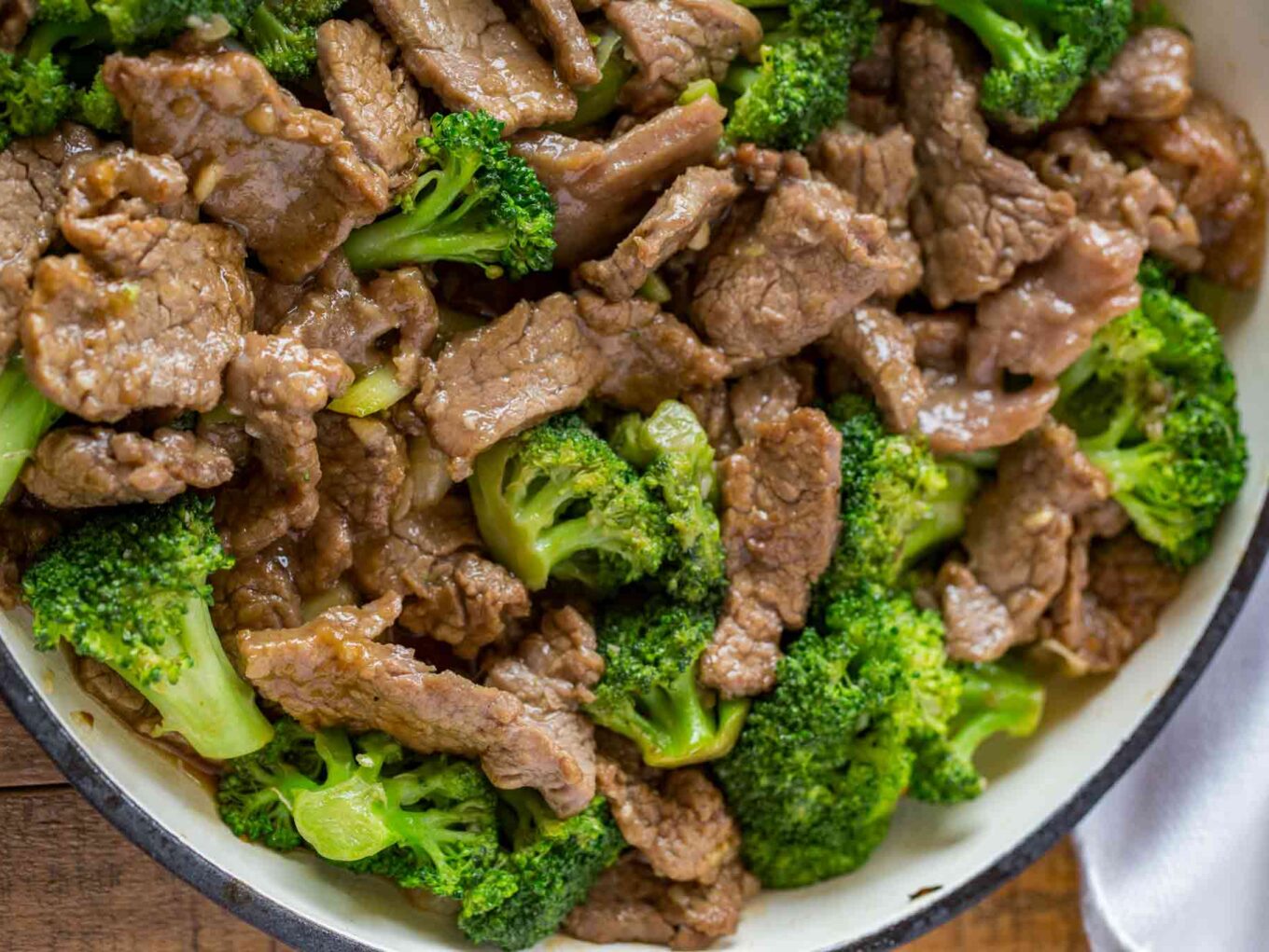 Beef with Broccoli on a plate