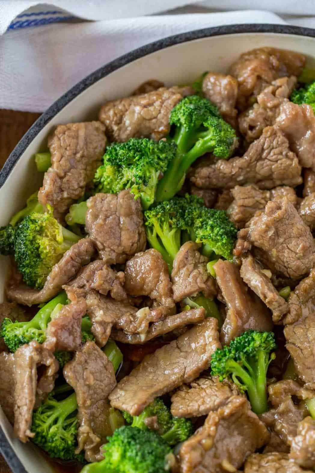Easy Beef with Broccoli in a bowl