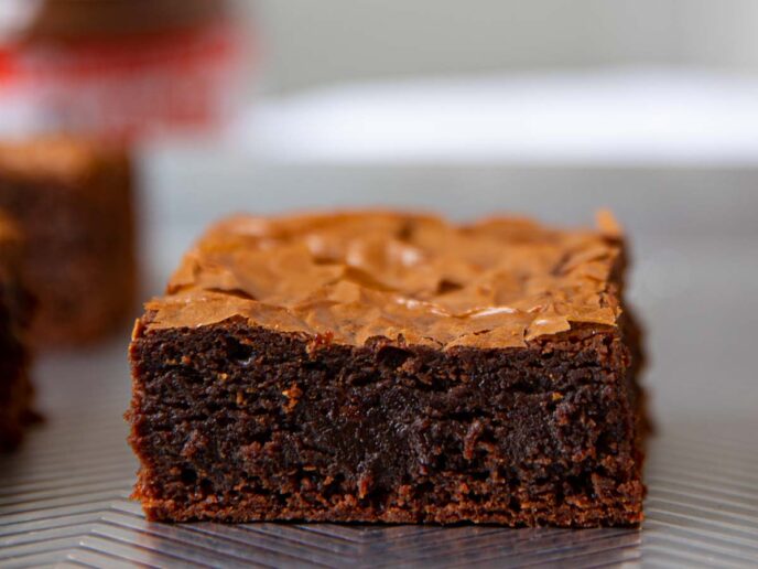 Nutella Brownies close up