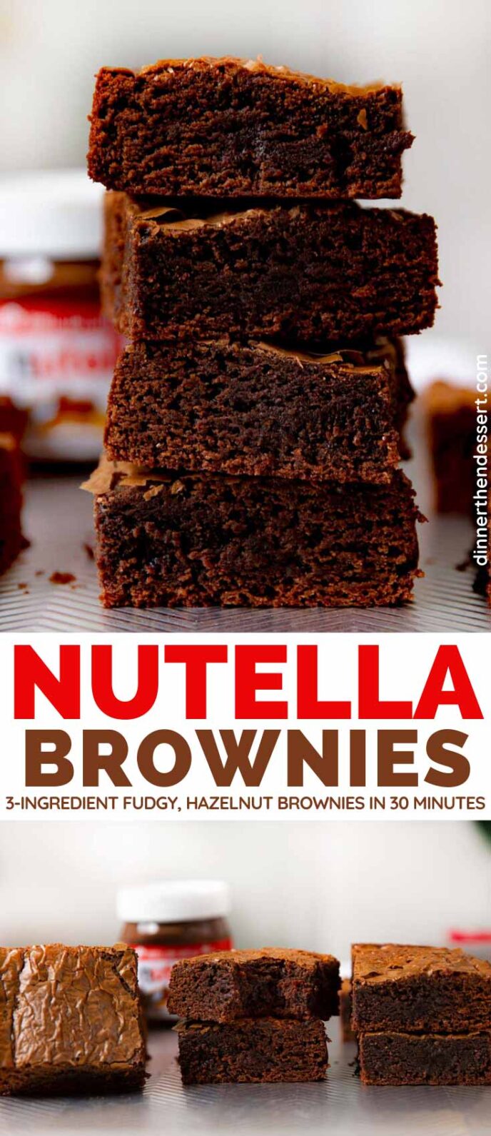 Nutella Brownies collage