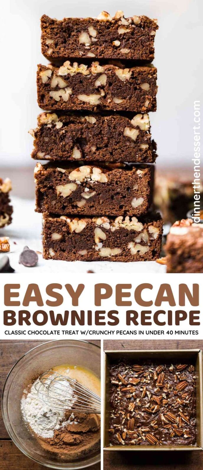 Pecan Brownies Collage