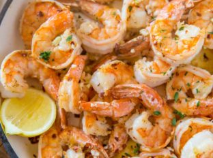 Shrimp Scampi in Pan