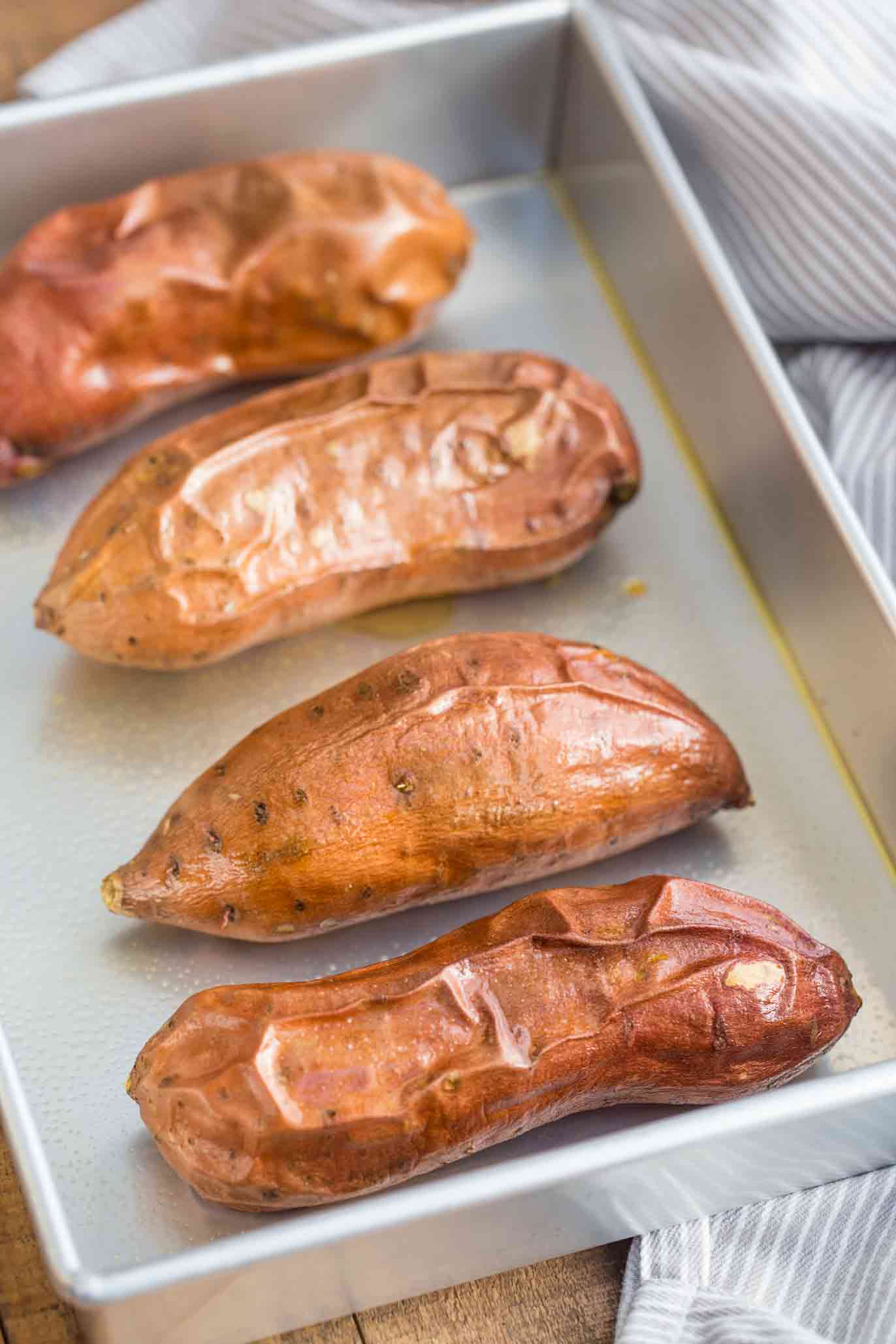 Easy Baked Sweet Potatoes Dinner, then Dessert