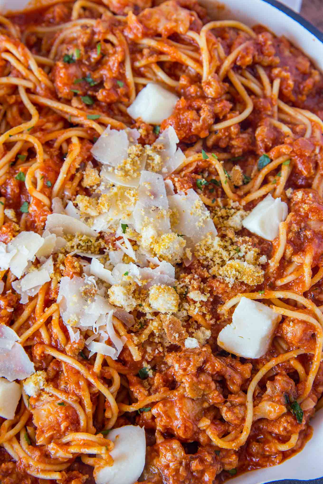 Chicken Parmesan Baked Pasta