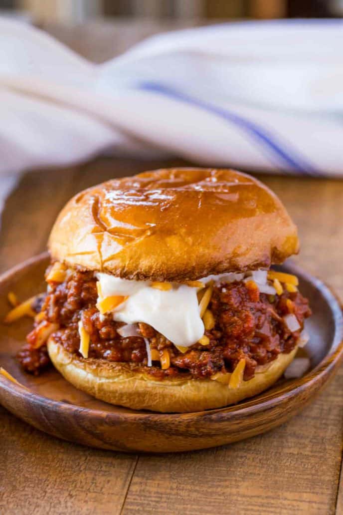 Chili Cheese Sloppy Joes Dinner, then Dessert