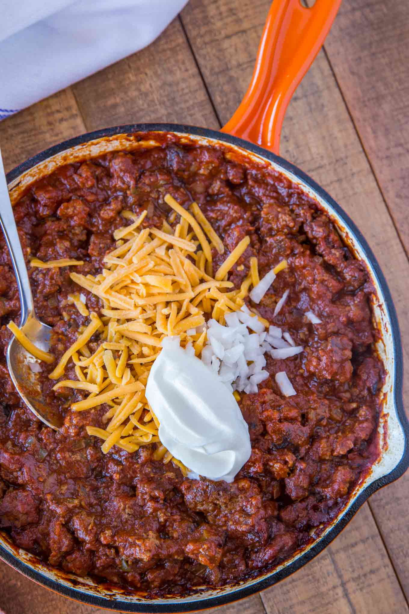 Pan of Chili Cheese Sloppy Joes