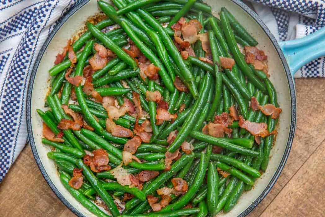 Green Beans with Bacon Dinner, then Dessert