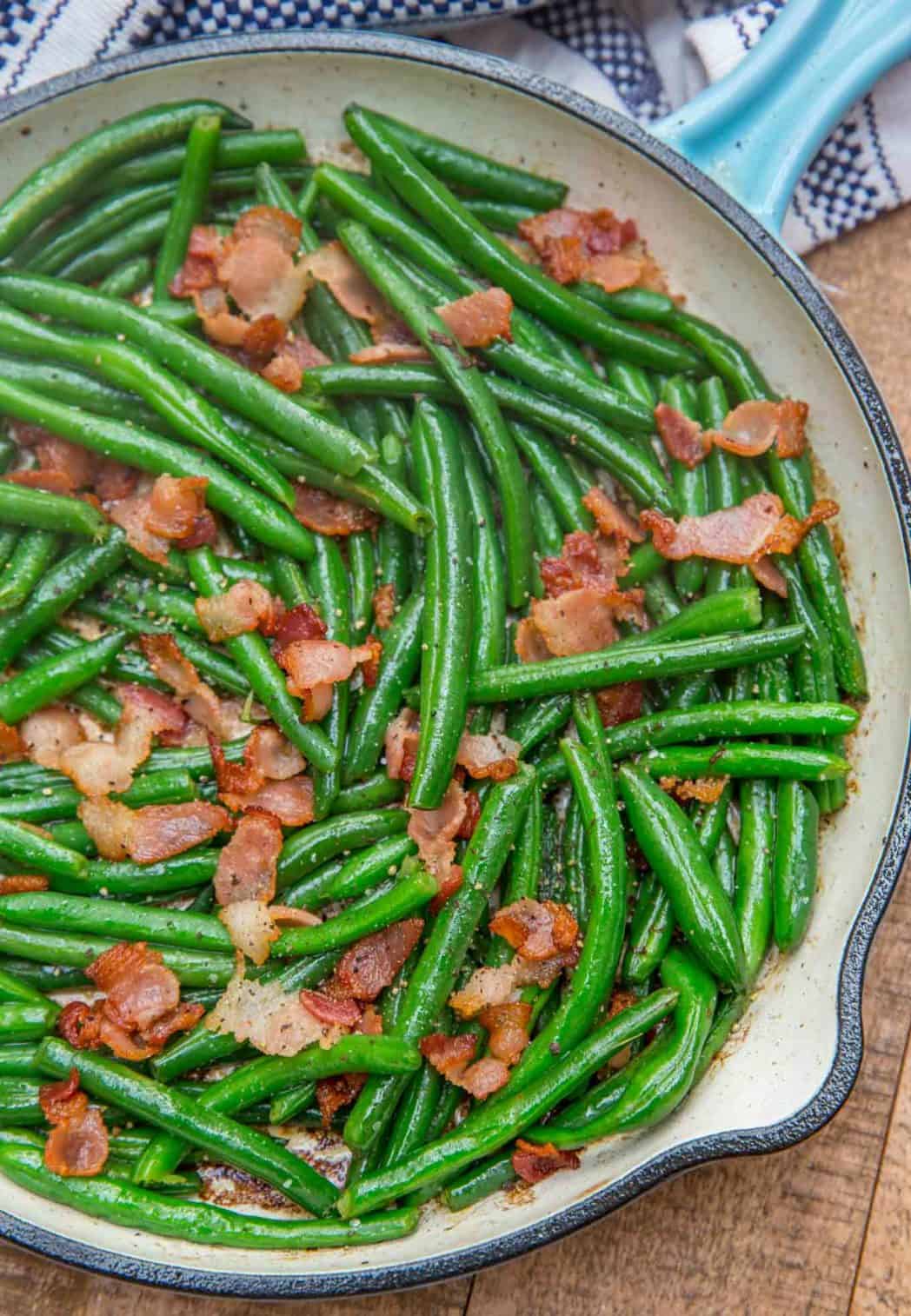 Green Beans with Bacon Dinner, then Dessert