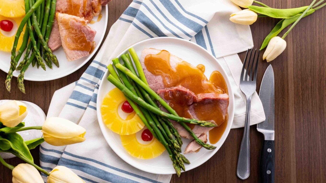 Ham Steak Sheet Pan Dinner