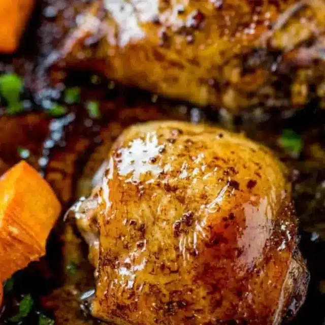 Close up of chicken on baking sheet