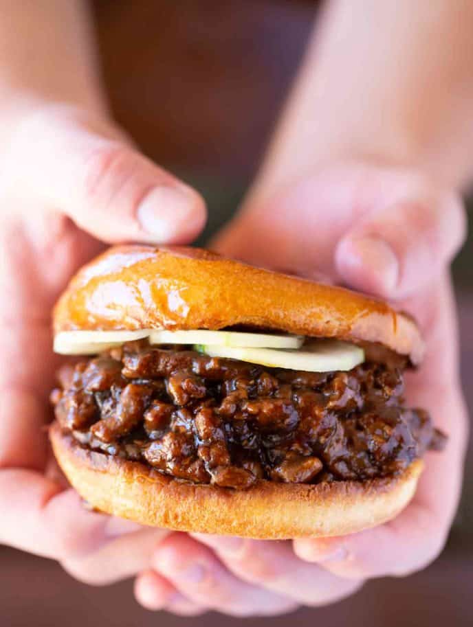 Teriyaki Pork Sloppy Joes - Dinner, then Dessert