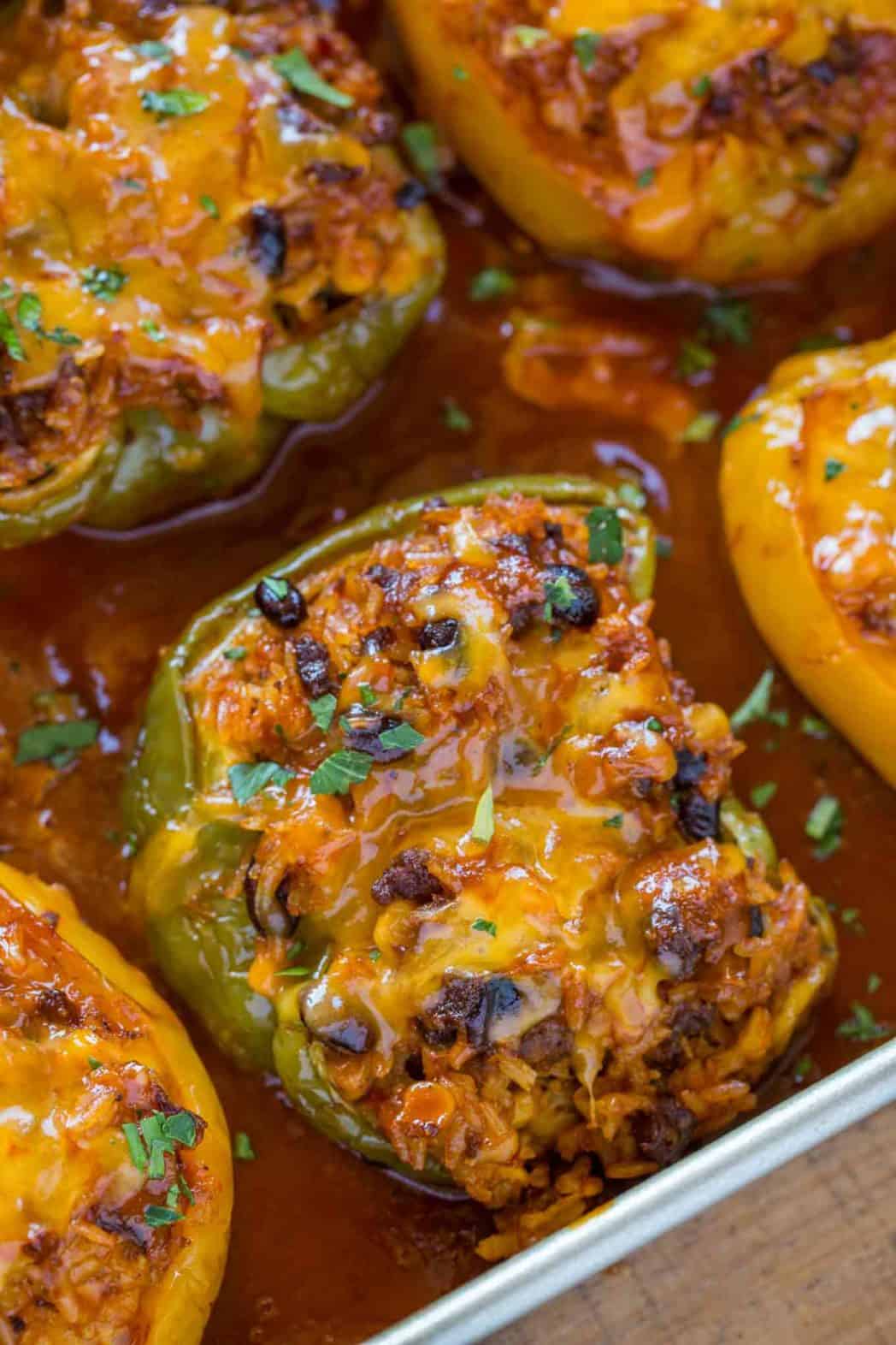 Tex-Mex Stuffed Peppers - Dinner, then Dessert