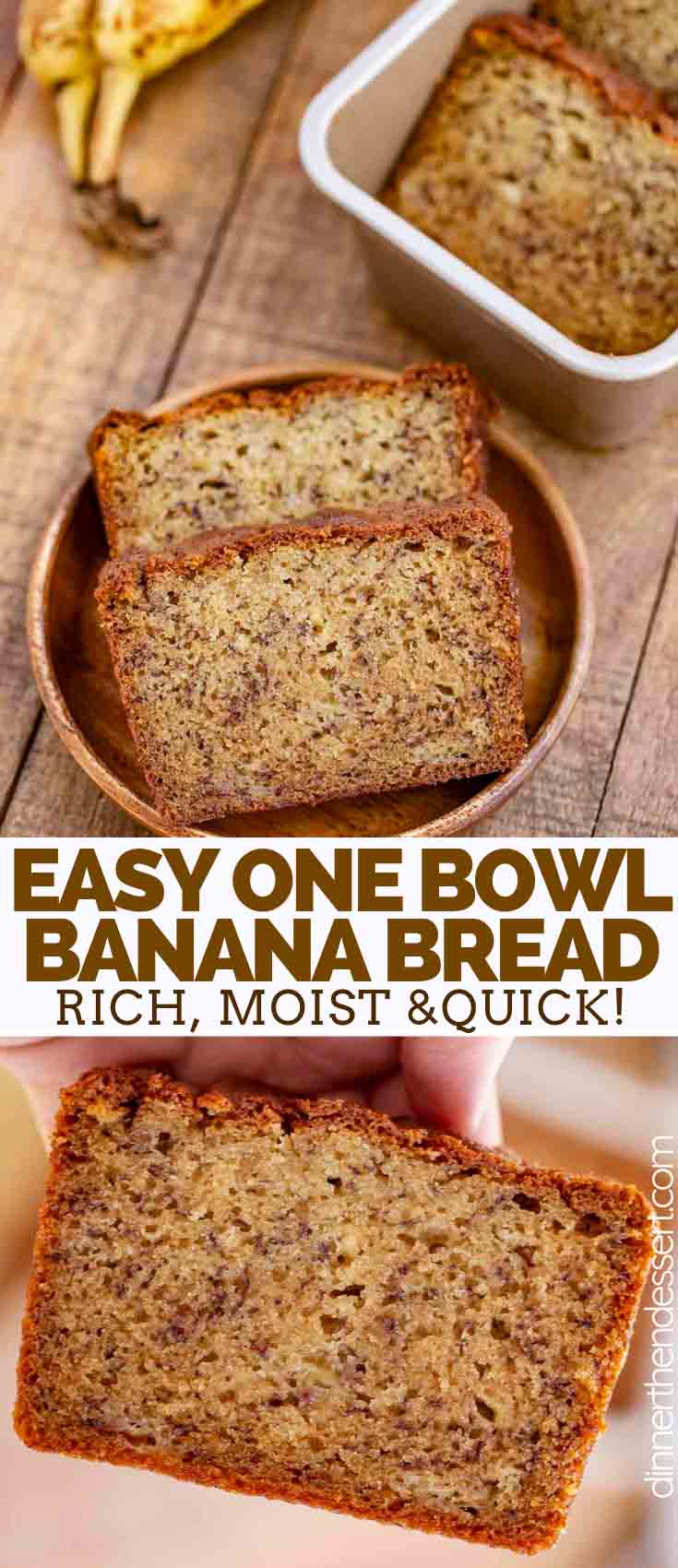 Easy Banana Bread (No Mixer!) - Dinner, then Dessert