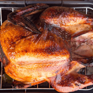 Roasted Turkey in a large baking pan
