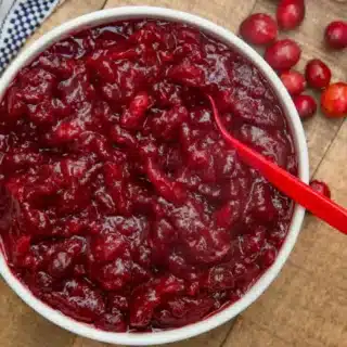 bowl of berry sauce
