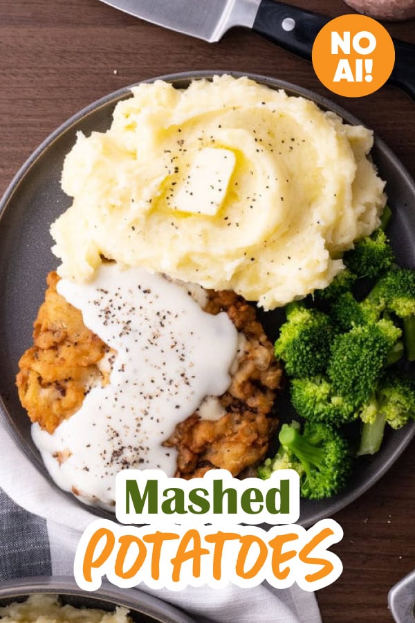 Image of potatoes, meat, and broccoli on a plate