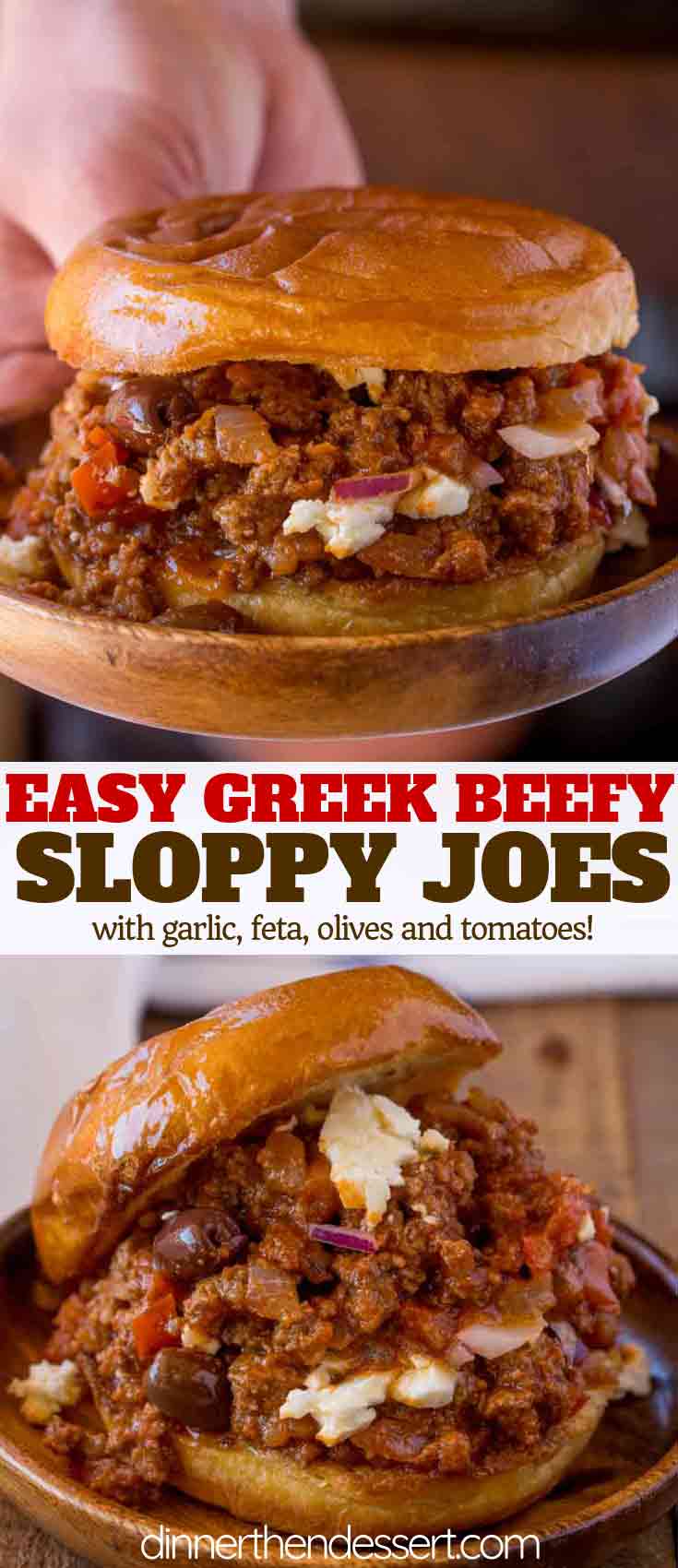 Greek Sloppy Joes - Dinner, then Dessert