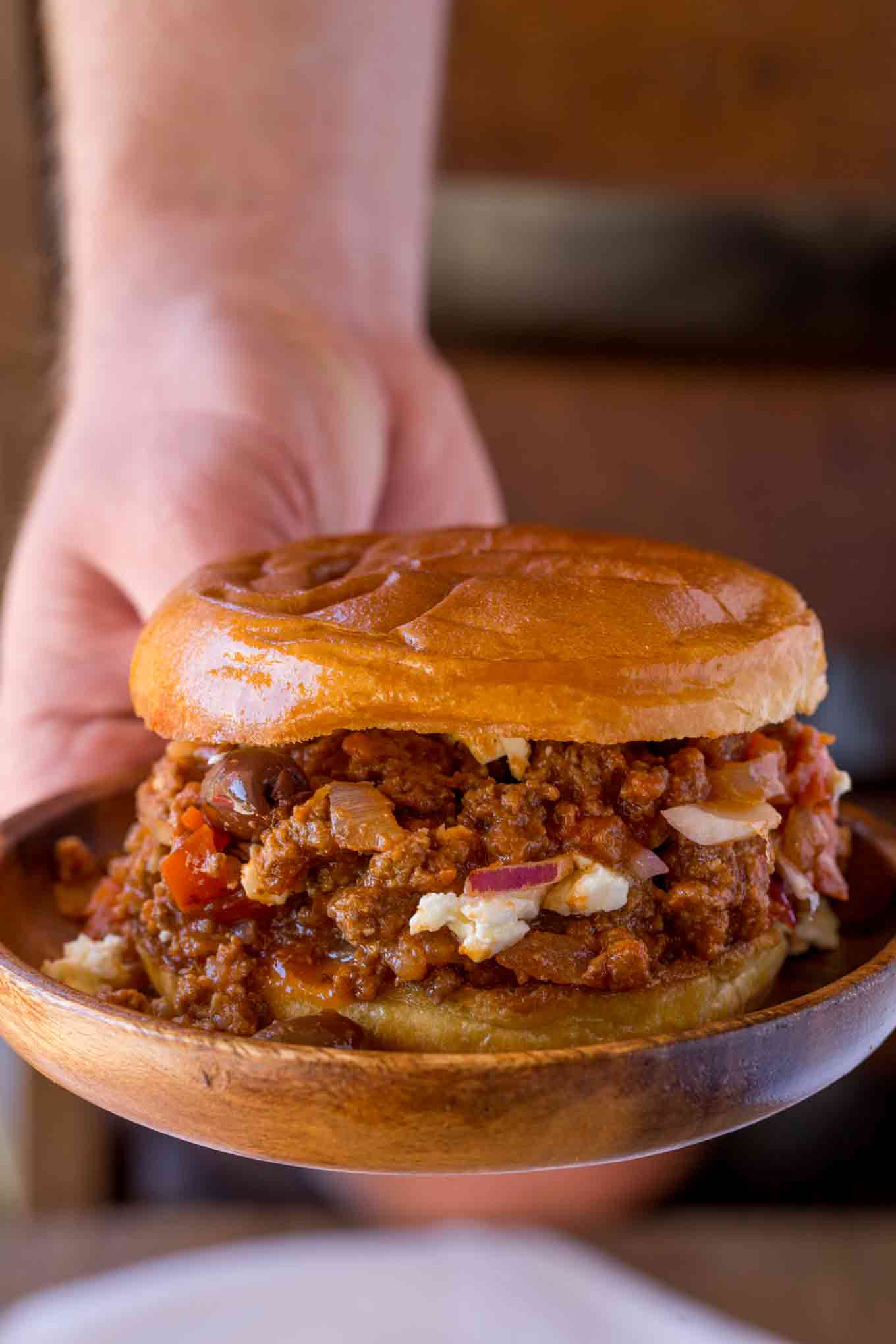 Greek Beefy Sloppy Joes