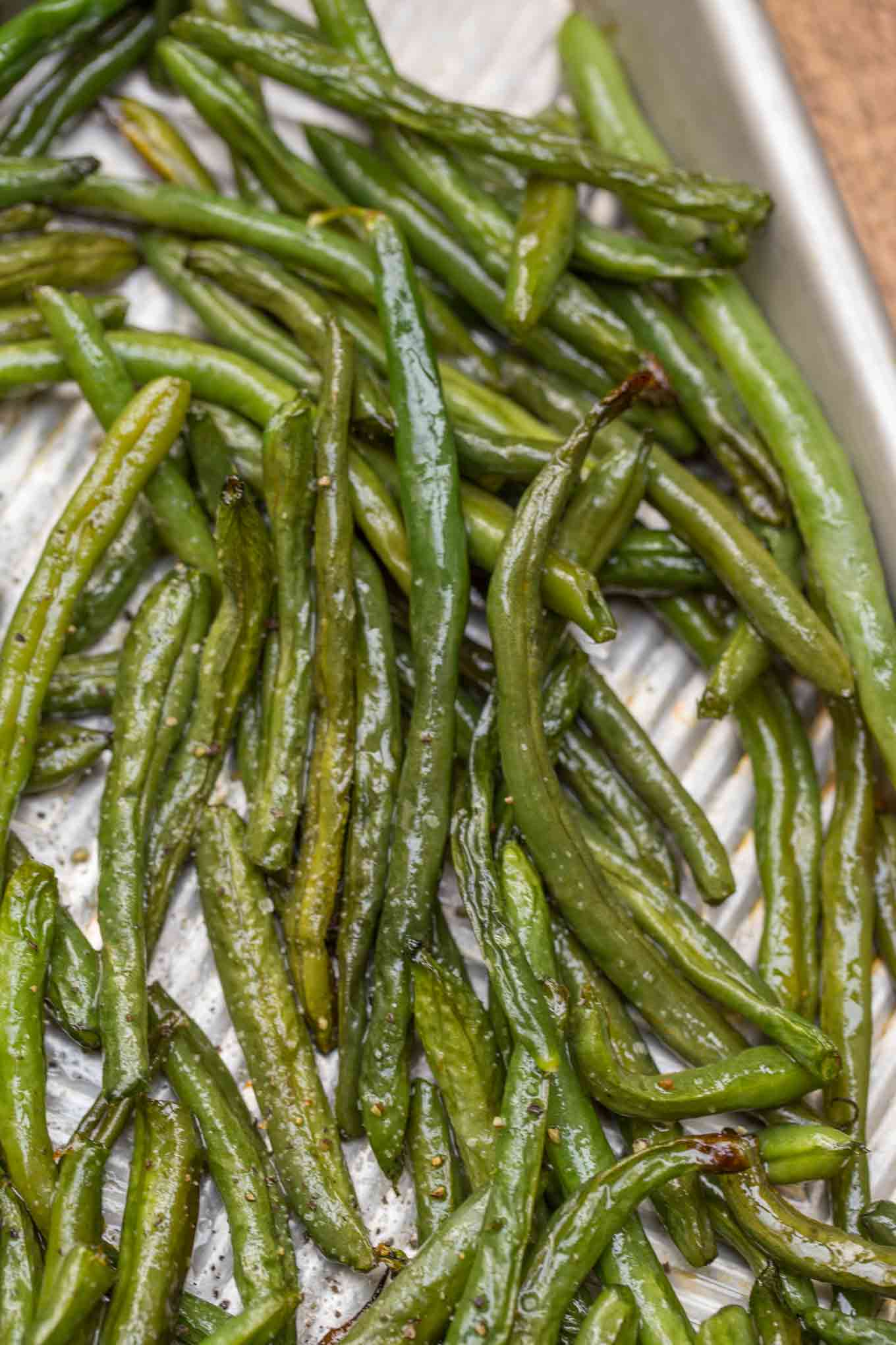 Roasted Green Beans in sheetpan
