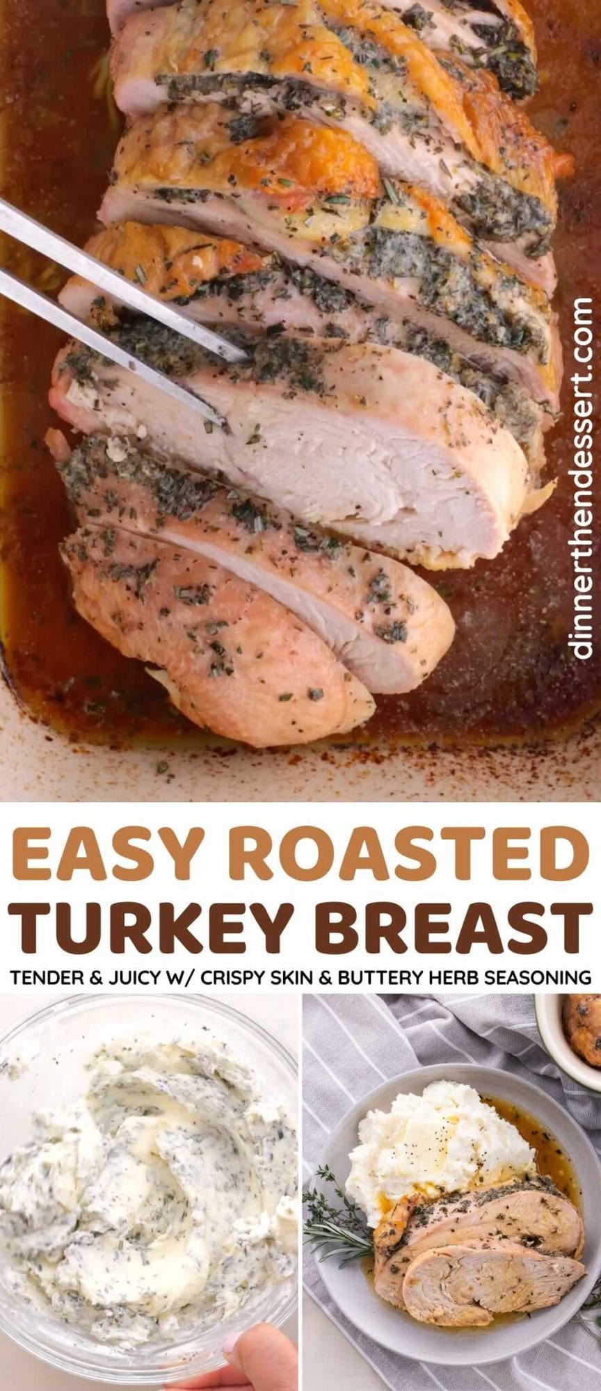 Roasted Turkey Breast Recipe [VIDEO] - Dinner, then Dessert