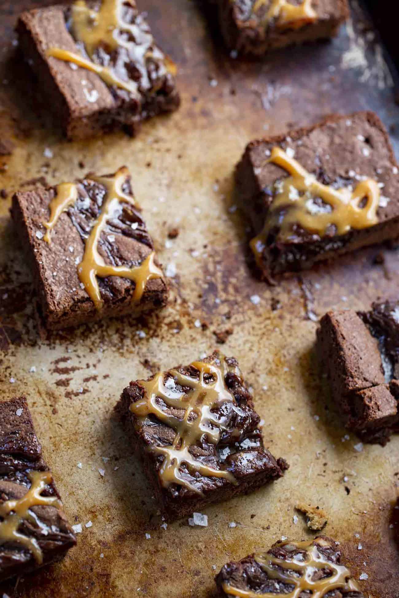 Salted Caramel Brownies Dinner, then Dessert