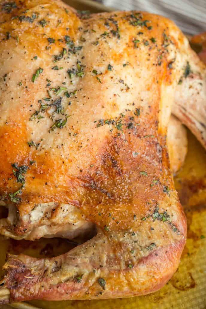 Spatchcock Turkey Recipe - Dinner, then Dessert