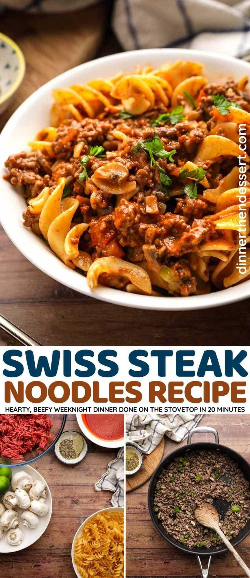 Swiss Steak Noodles collage