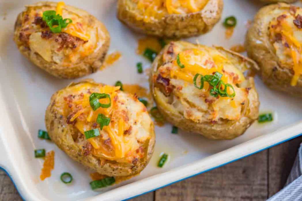 Twice Baked Potatoes - Dinner, then Dessert