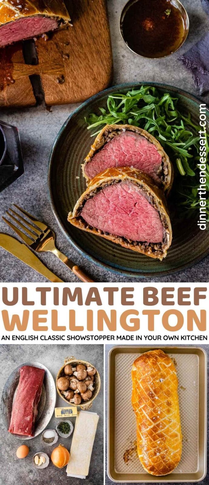 Beef Wellington collage