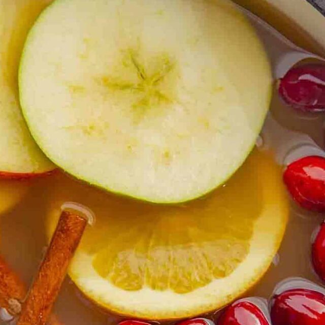 Apple Cider ingredients in a pot